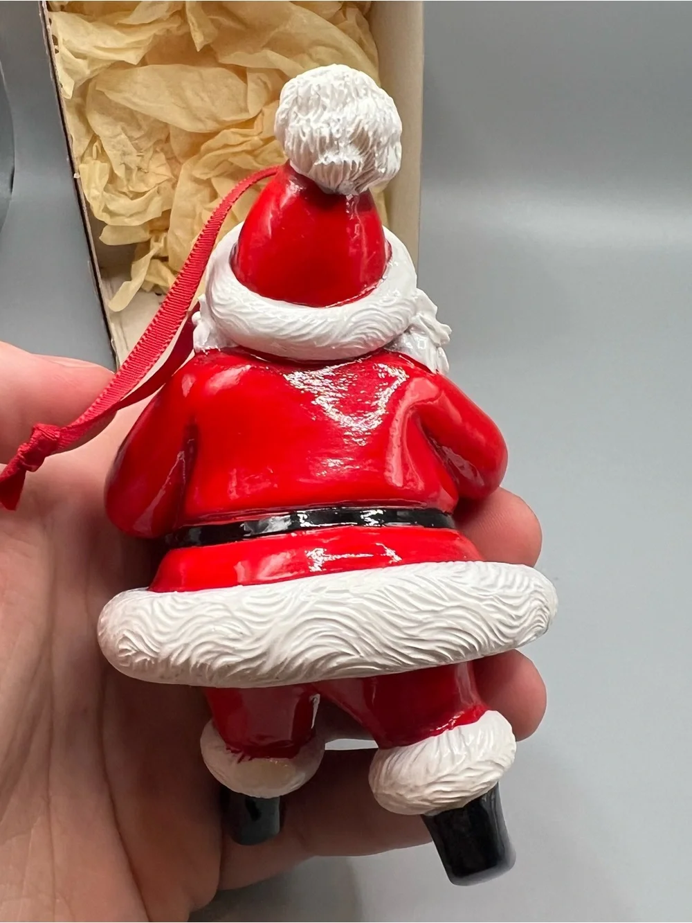 Santa Ornament Resin Wood Kitschy Cute Pier 1 Style? MCM